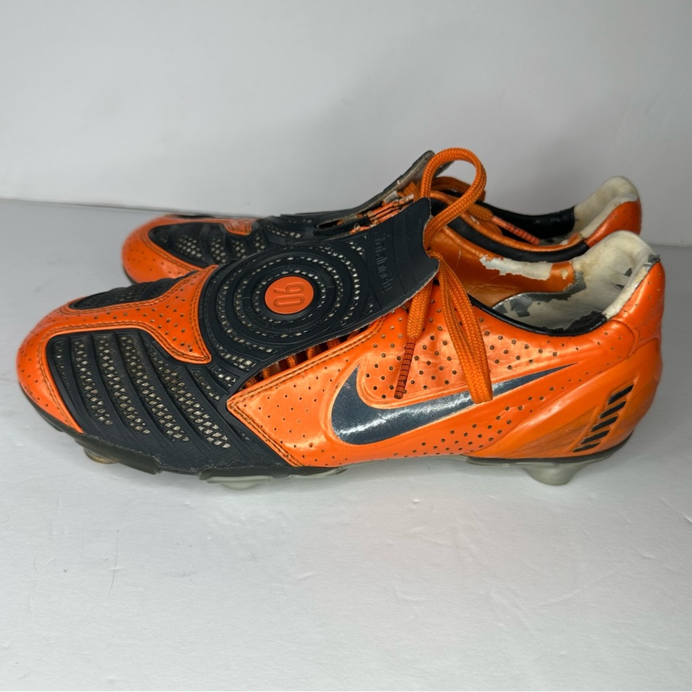 Nike Total 90 Laser II FG, Vintage, Orange/Black Soccer Cleats Size 8.5